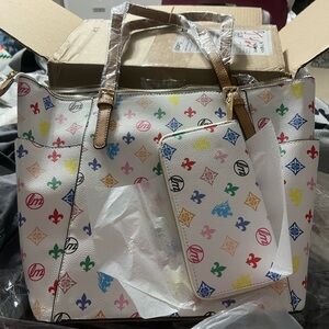 Le Miel Multicolor Designer Tote Bag with Wallet